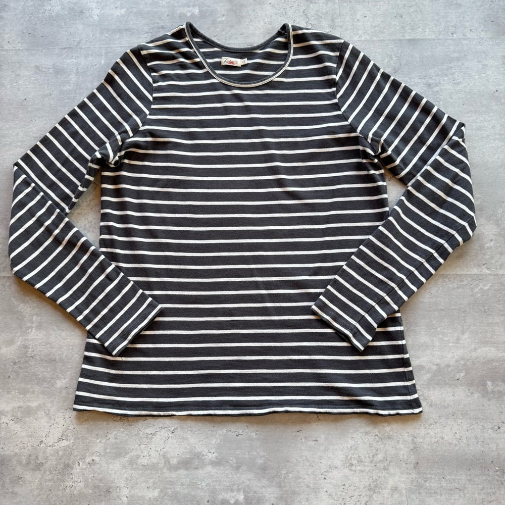 Faherty Striped Long Sleeve Crew Neck Tee, Women’s Size Small
